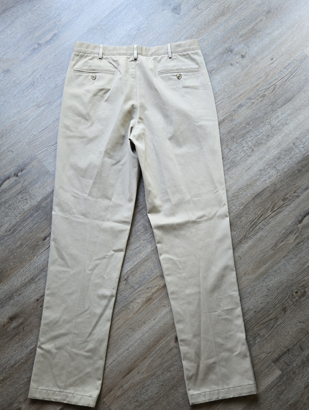 Lands' End Men's Tan Straight-Leg Chinos